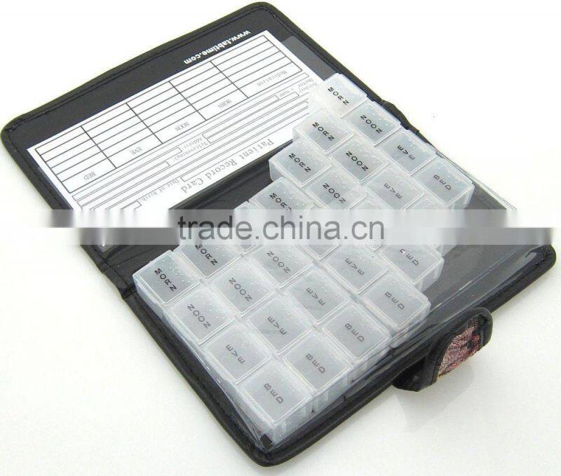 New PU Removable Compartments 7 DAY PILL WALLET Tablet Organizer Dispenser Box