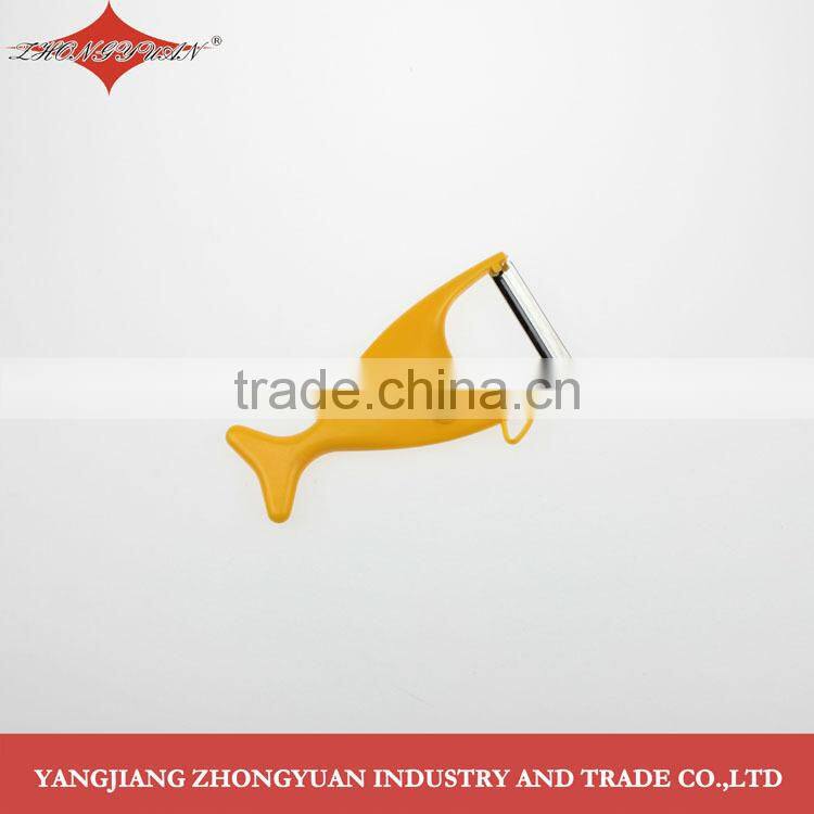 Stainless steel Y shaped peeler with fish shaped handle