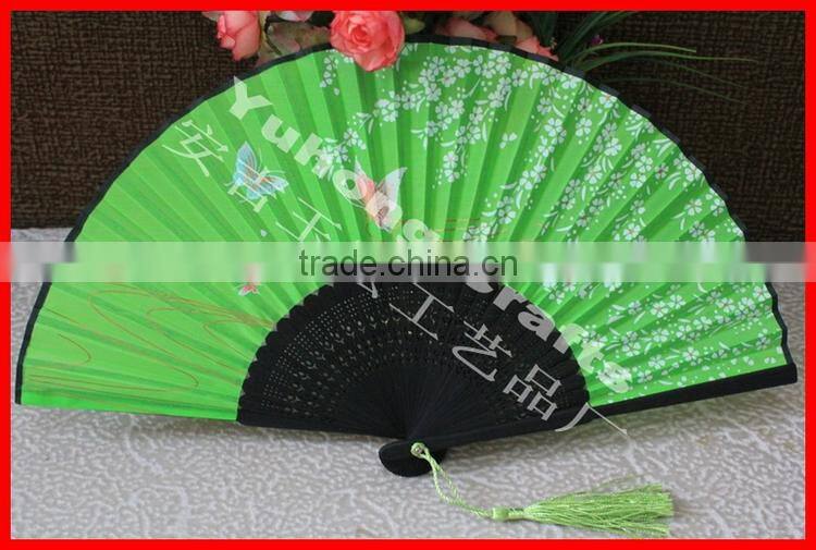 Handmade Chinese fabric folding fan