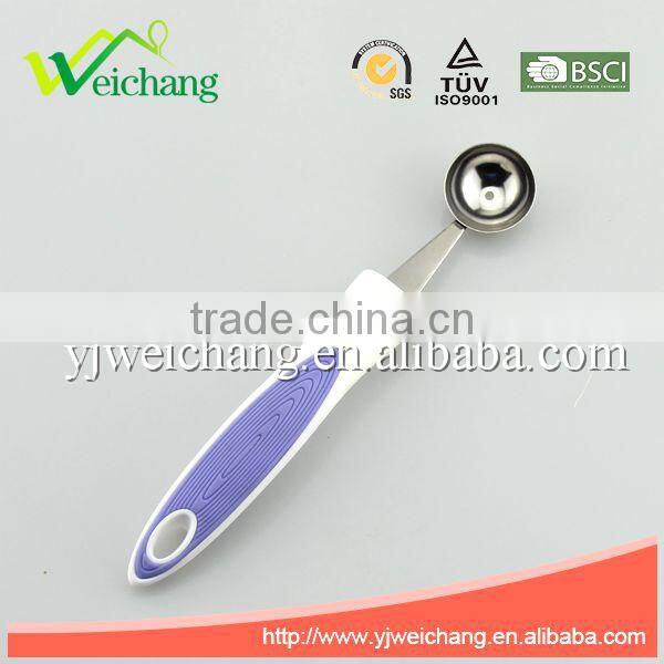 WCR233 High quality stainless steel melon baller with plastic handle