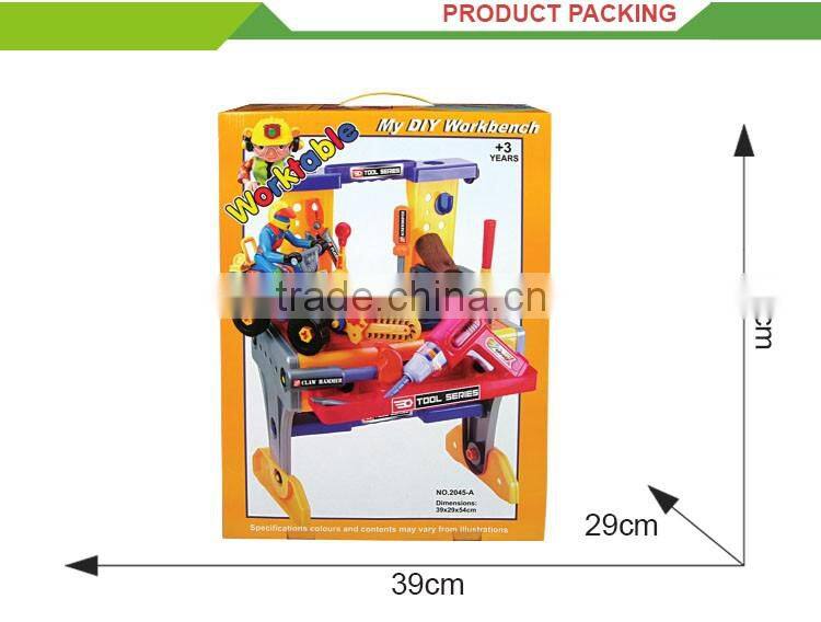 Kids pretend play boxes plastic portable cheap tool and brains toys
