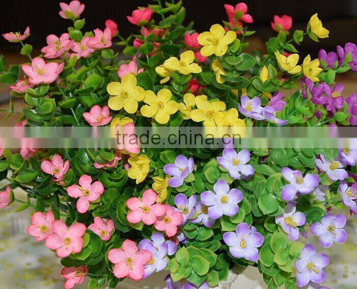 artificial flower bouquet, plum flower bouquet