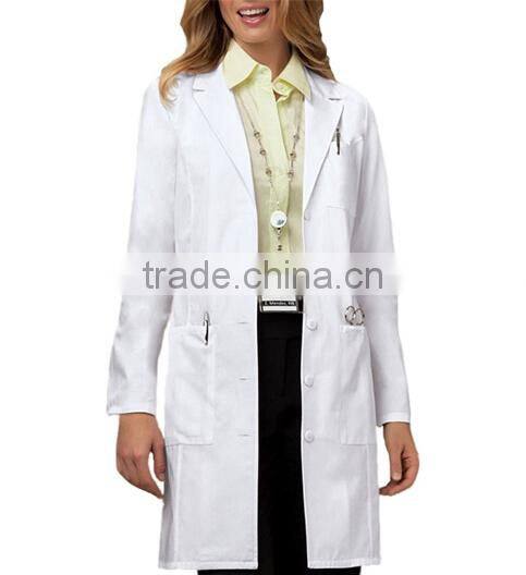 Cusomt Long Sleeve Unisex Acid Resistant White Lab Coat