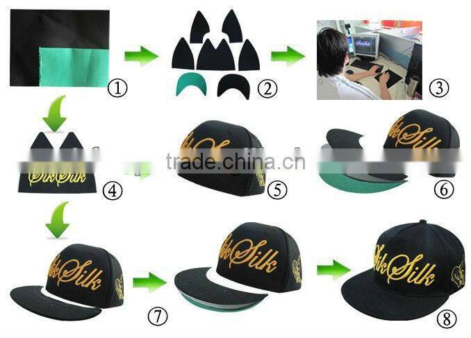 High Quality Small Order Digital Printing Front Woven Label Custom Floral Fashion 5 Panel Hat