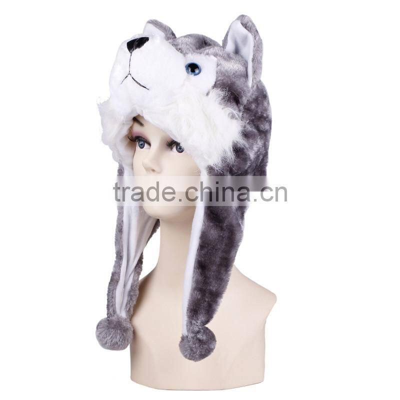 Funny Adult Animal Real Fur Winter Hats,Real Animal Fur Hat