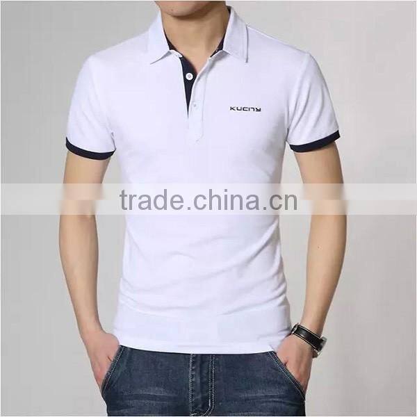 High quality short sleeve 100% cotton rib cuff custom polo shirt design wholesale