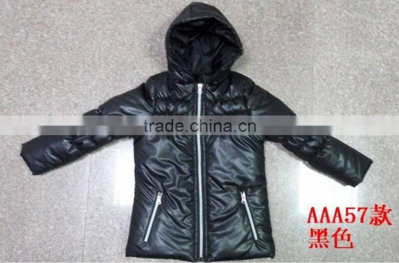 kid coats children clothing padded jacket with hood padding wholesale girl's jackets