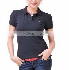 Women Polo shirt, short sleeve, 65%polyester , 35%cotton, pique fabric