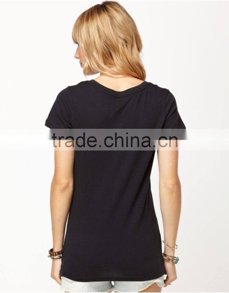 100% cotton women's fashion o - neckT T-shirt colored blank t-shirts