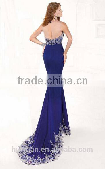 2 colors beaded luxrious mermaid sleeveless dresses for wedding party