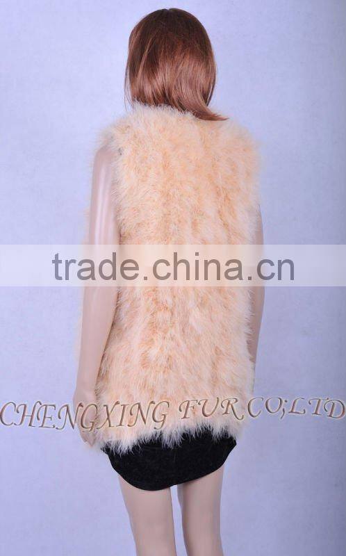 CX-G-B-137E Genuine Feather Dress Lady 's Vest