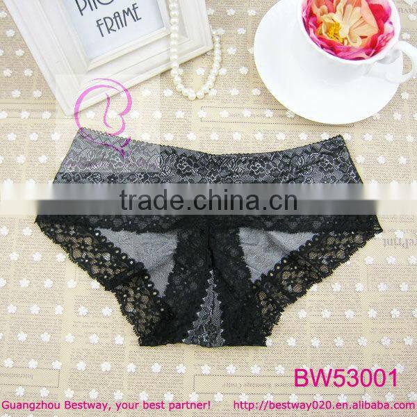 Girls transparent lace underwear