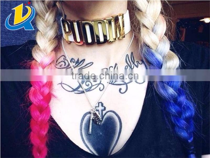 PUDDIN YES SIR for Suicide Squad Harley Quinn choker necklace leather choker necklace leather