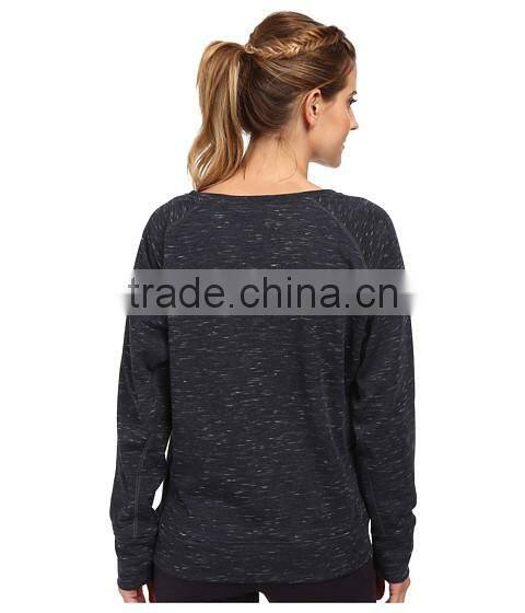women round collar jumper pullover necklines females solid color fleece sweatshirt