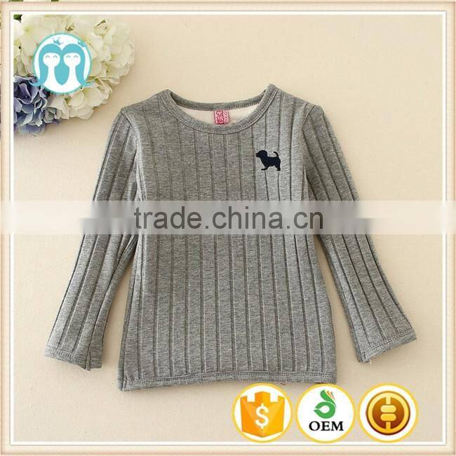 Warm children clothes winter 2015 clong sleeve kids undershirt wholesale children clothes for boy and girl