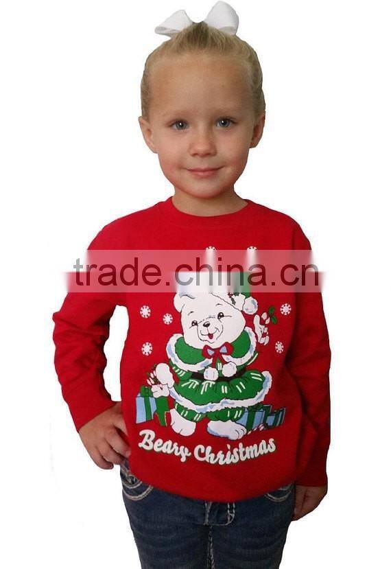 2016 New design 100% organic cotton ugly christmas knitted pullover sweater