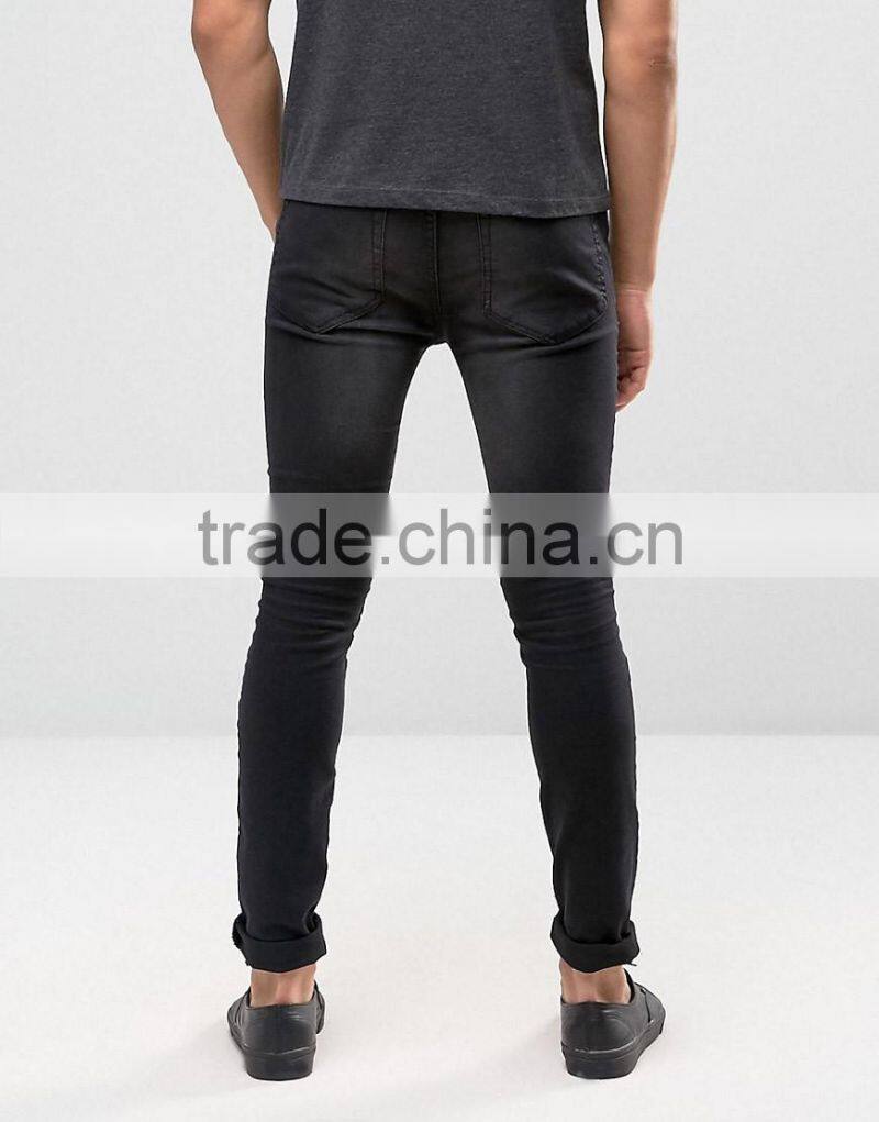 destroy holey slim fit flex stretch skinny leg jeans for man