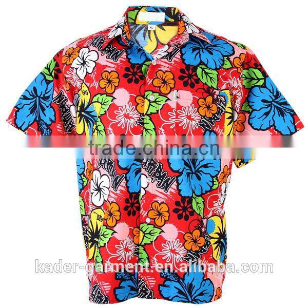 Hawaiian Aloha Cotton Shirt Colorful Big Chaba Beach Holiday