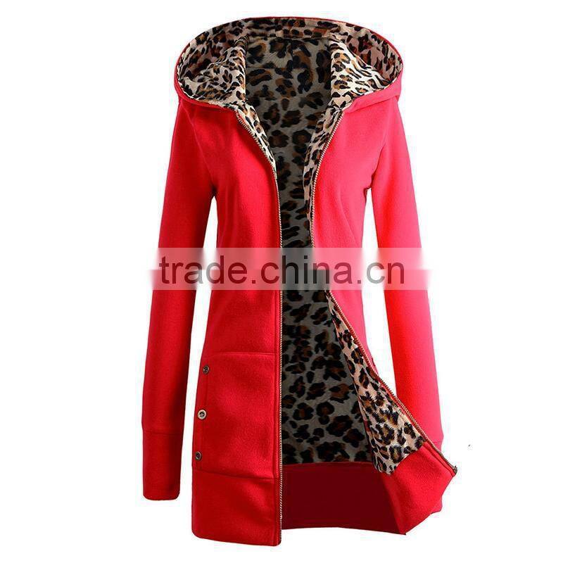 wholesale design casual and fashion ladies long hoodie coat winter dress
