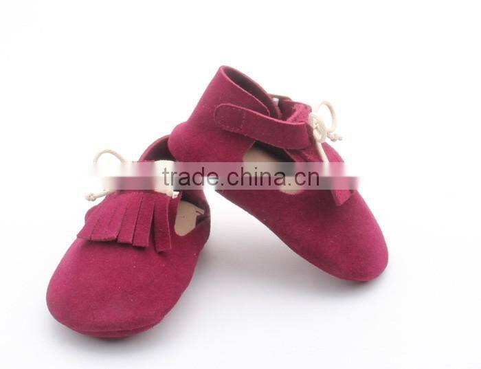 Popular anti-skid handmade soft leather baby shoes