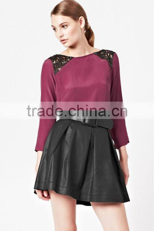 Ladies Crepe Tunic Top with Sequins