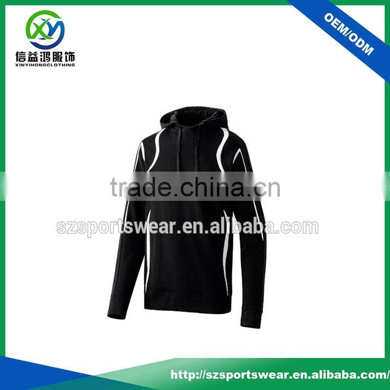 Custom Wholesale Blank Pullover Hoodies, Contrast Color Unisex Sport Hoody