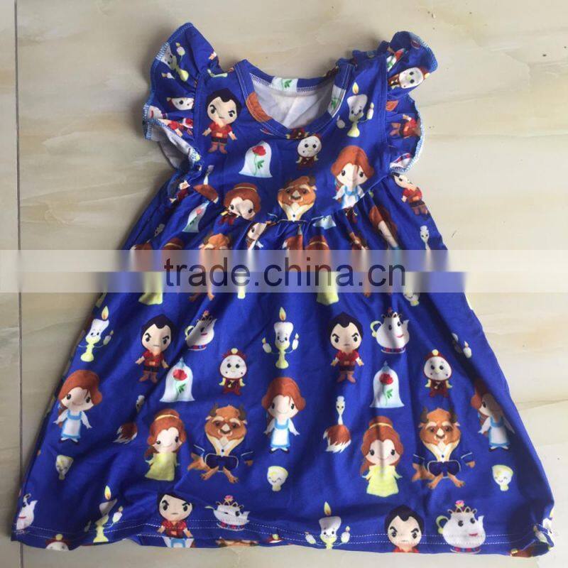 WY-653 Cute Girl Dresses in Stock Kids Frocks Online 1 Year Old Birthday Dress for Baby Girl