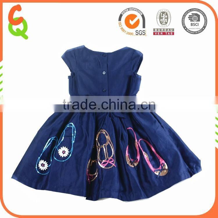 Made in China boutique tutu children girl dress decorate with sequin
