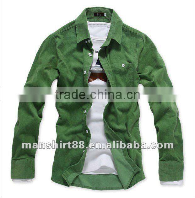 2016 superbly multicolor men corduroy casual shirt