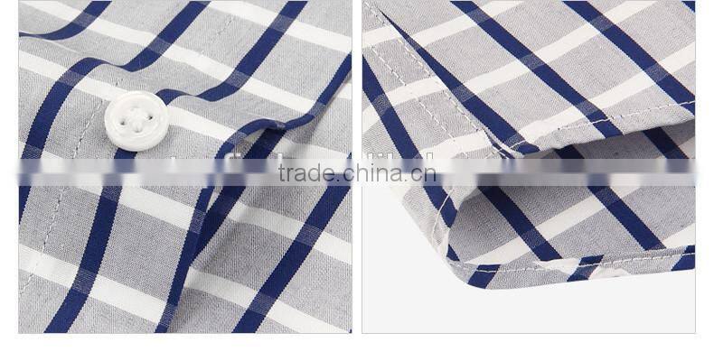 Alibaba supply 2016 new trendy UK style plaid long sleeve gentleman shirt