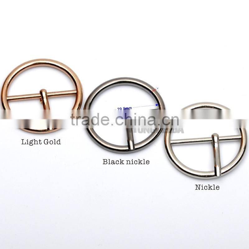 30mm 1.2inch metal alloy pin buckle big round belt bag buckles nickle,black,gold colors BK-084