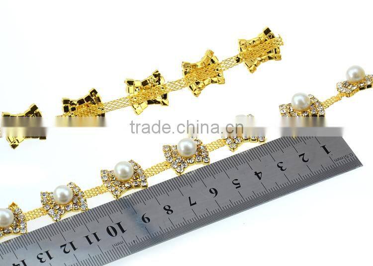 High Quality Pear&Rhinestone Cup Chain