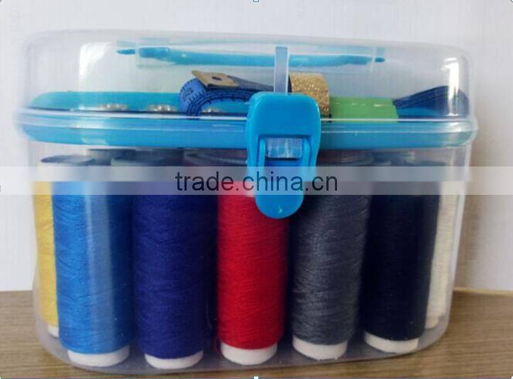 New Arrival Portable Mini Travel PP Sewing Box With Color Needle Threads Sewing Kits Sewing Set DIY Home Tools
