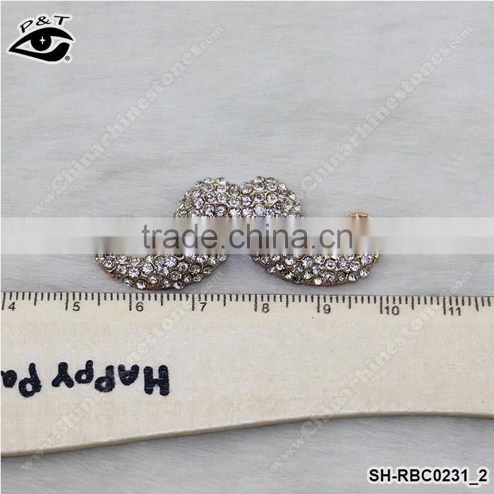 Rhinestone Brooch Pins Beard Shapde Mustache Design Brooches for clothing decoration