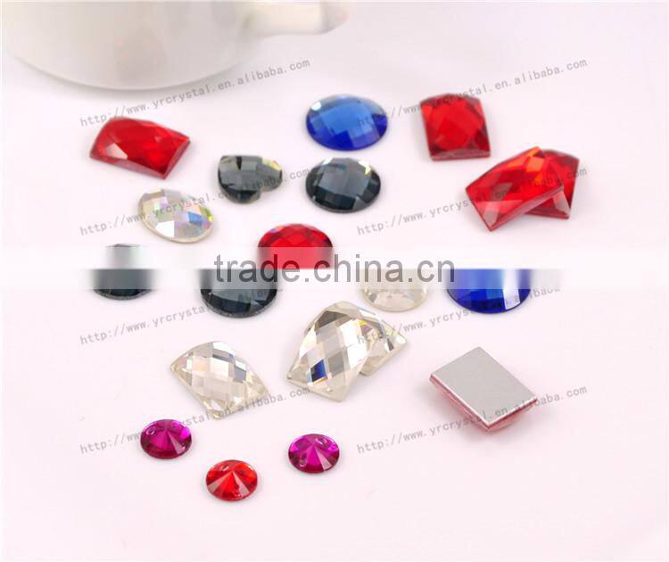 Glass beads loose rhinestone non hotfix flat back crystals
