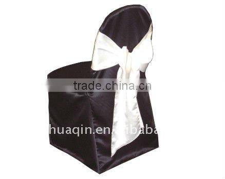 Polyester wedding chair cover banquet chair cover fashion wedding banquet chair cover satin chair cover