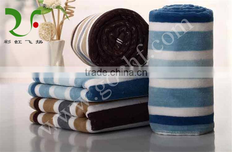 100% cotton striped bath towel