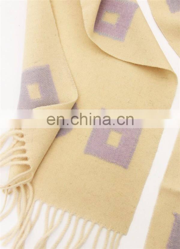 2016 new style square jacquard scarf winter woolen thick lambs wool lady shawl
