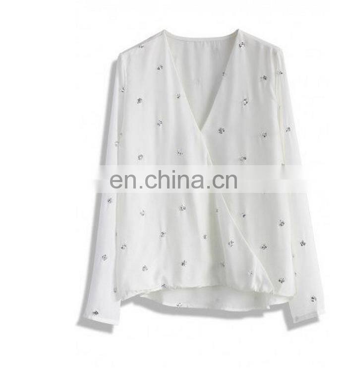 Dazzling Sequin Dots Wrapped Top