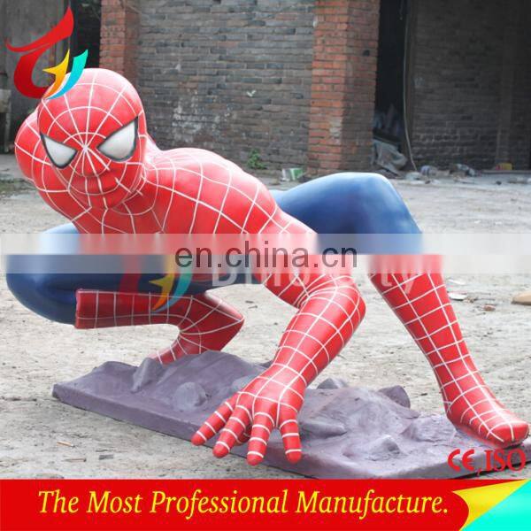 High quality fiberglass 1.8M Life Size Spider-man Statue