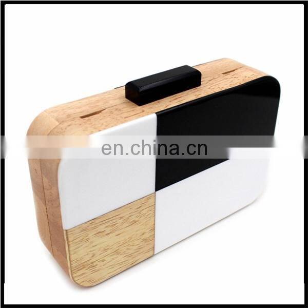 Trendy Mixed color Clutch Bag Fashion Box Clear Acrylic Evening Bag