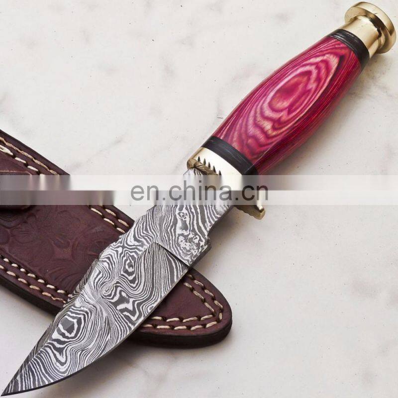 Damascus knifes - CUSTOM HANDMADE HUNTING DAMASCUS KNIFE