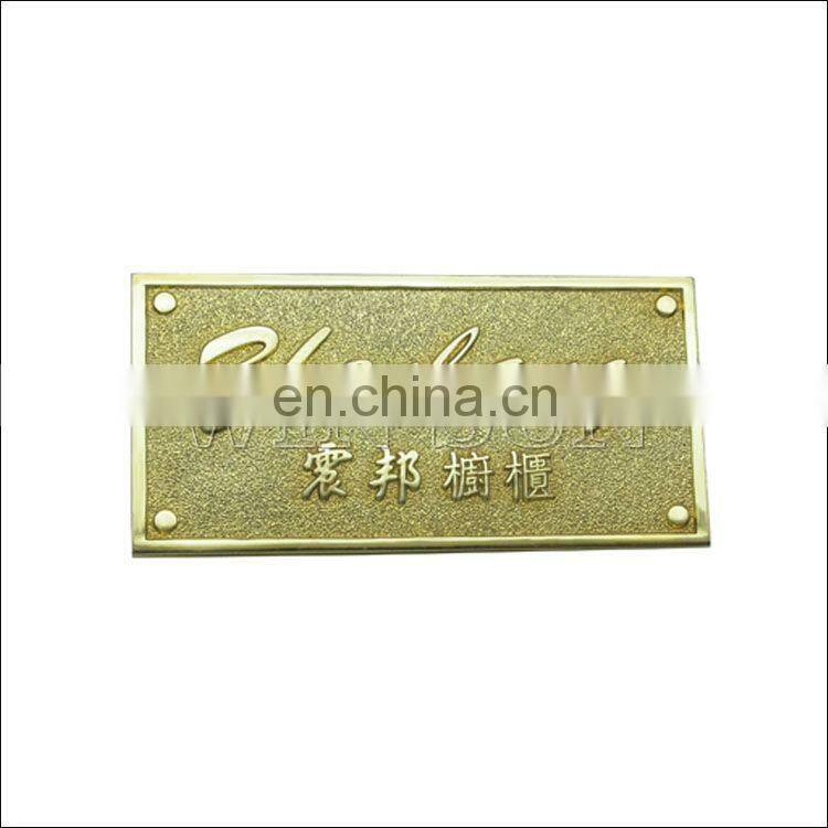 Cloth Aluminium breast name plates w/safety pin
