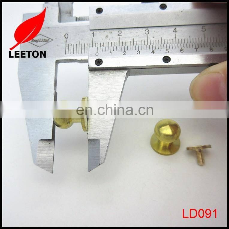 10mm round brass button stud for leather belt