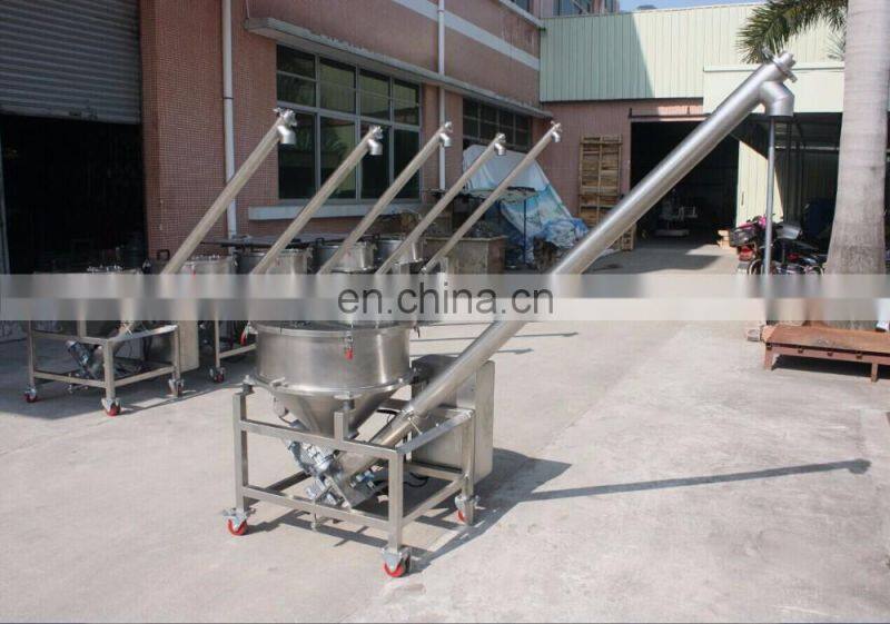Factory Custom Vertical Bulk Hopper Vibrator Inclined Powder Screw Conveyor Loader Machine