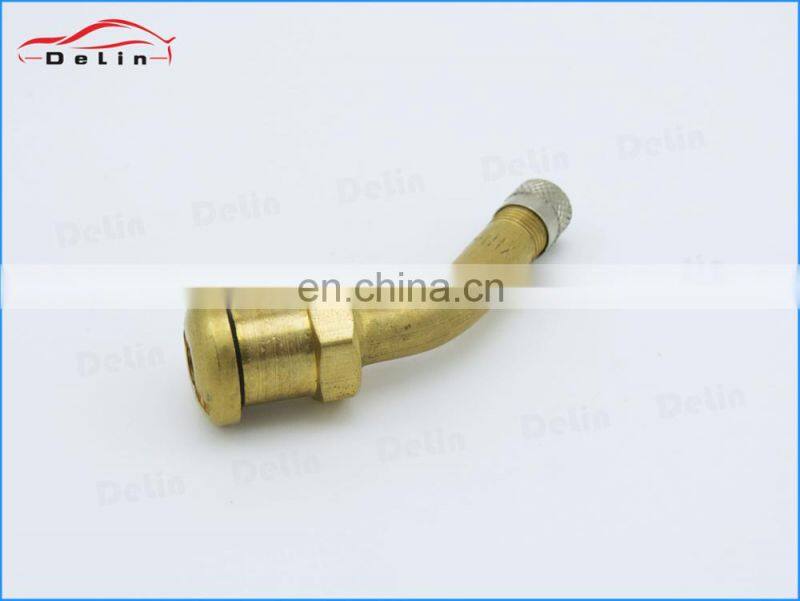 DeLin truck single bend tyre valve tractor brass factory seal clamp-in tyre valve V3-20-1HX