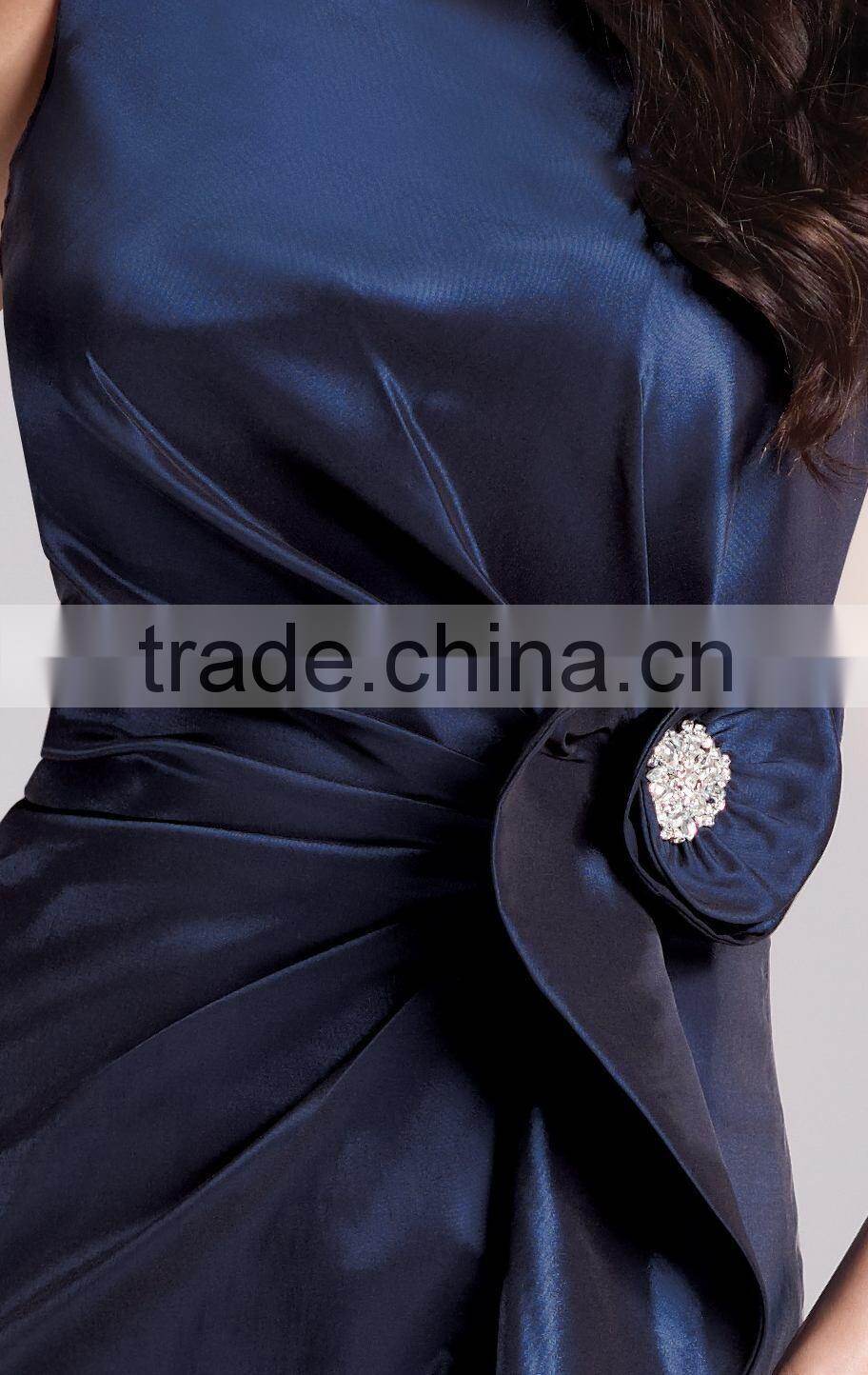 Beautiful Mother of the Bride Dress with Pleat and Beading Accessories High Quality Elegant Sleeveless Mother of the Bride Dress