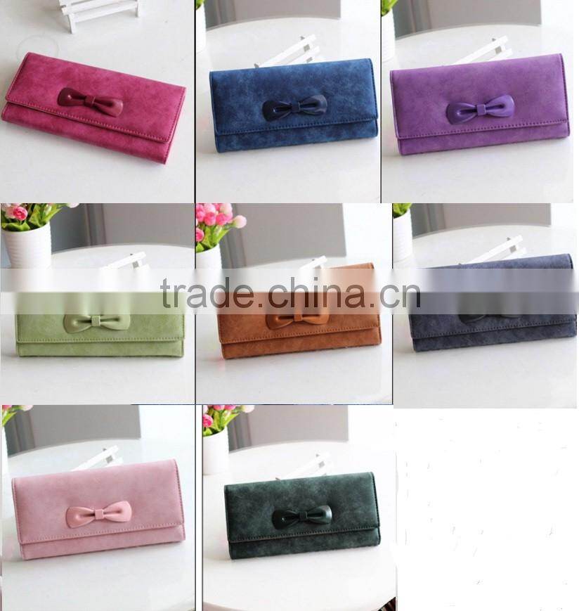 fashional Trendy and popular Pu leather Butterfly bow wallet Purse Cartera para dama de calidad Carteira
