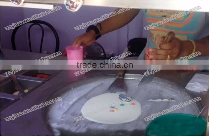 Factory Supply Flat Big Pan Fry Ice Cream Machine with Low Price