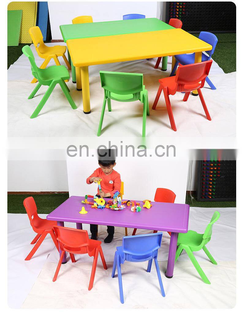 Professional Manufacturer Kindergarten Preschool Cheap Plastic Study Table Kids Furniture Table and Chiars Set